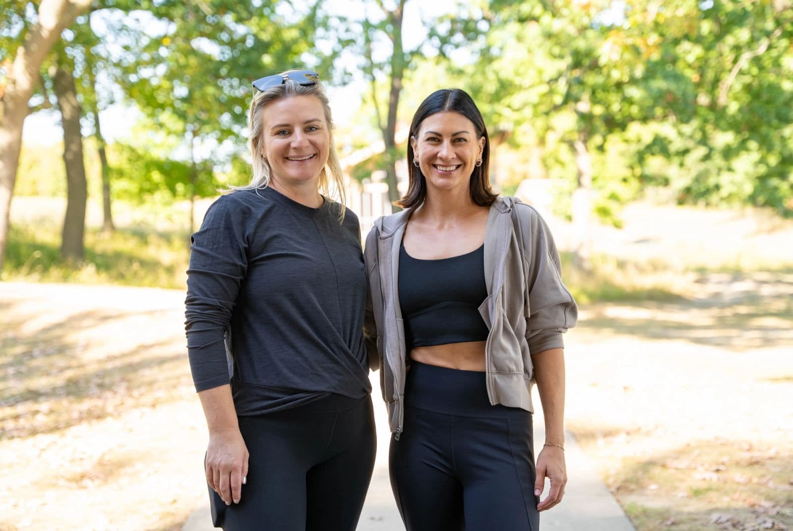 Two community members outdoors